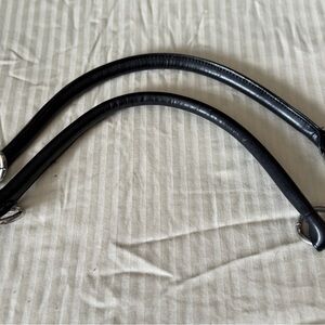 Miche Black Leather Bag Handles - PREOWNED